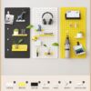 Wall hole board punch-free storage rack storage wall metal hanging board wall partition living room entrance display rack