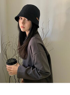 日系显脸小渔夫帽子女春夏季出游圆脸适合盆帽时尚大头围遮阳帽潮