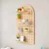 Solid wood hole board hanging board wall decorative partition shelf desk background wall rack display rack storage rack