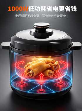 长虹电压力锅不粘锅电饭煲5L家用多功能智能电高压锅礼品 双胆