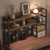 Hole board bookshelf desktop storage shelf home office desk desk multi-layer iron table student computer desk