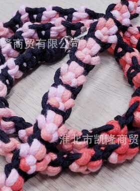3mm七彩包芯棉绳100码 纯棉段染绳 diy绳渐变色包芯绳段染棉线
