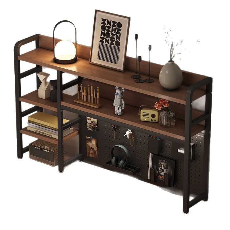 Hole board bookshelf desktop storage shelf home office desk desk multi-layer iron table student computer desk