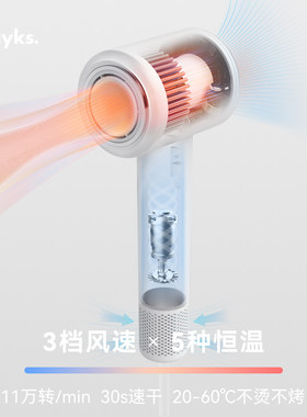 【明星同款】olayks立时高速电吹风机家用66亿等离子护发恒温风筒