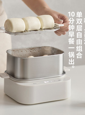 olayks立时电蒸锅蒸蛋器家用小型2026新款自动断电早餐机煮蛋神器
