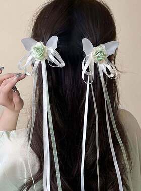 新中式超仙蝴蝶飘带花朵