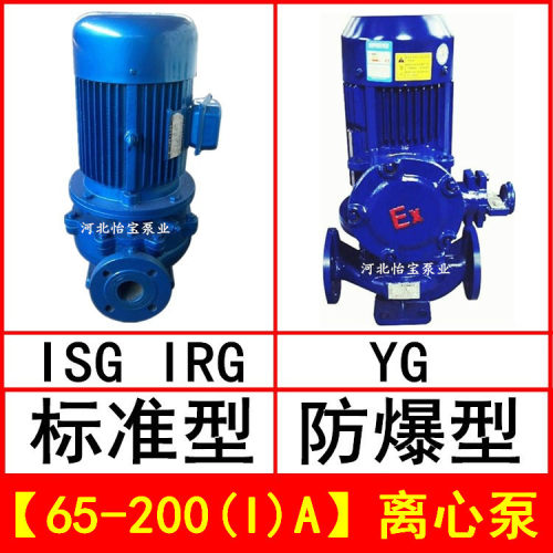 ISG65-200(I)A 直连管道离心泵 立式 IRG热水循环泵 YG防爆油泵 - 图2