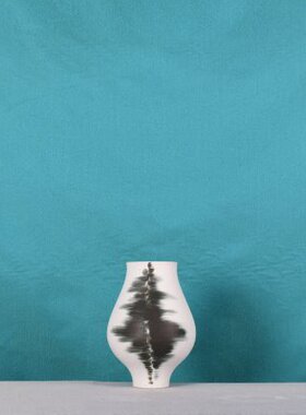 花瓶家居陶瓷摆件中式简约现代风格--黑森林六件套
