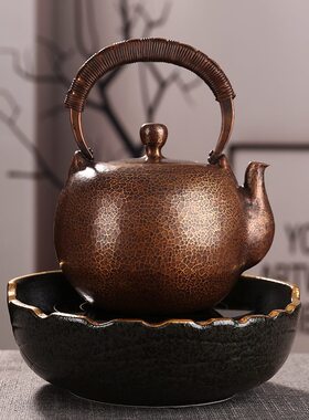 无煮静音风扇茶复古壶炉电陶炉铁壶不银壶茶道铜壶用烧水可挑电炉