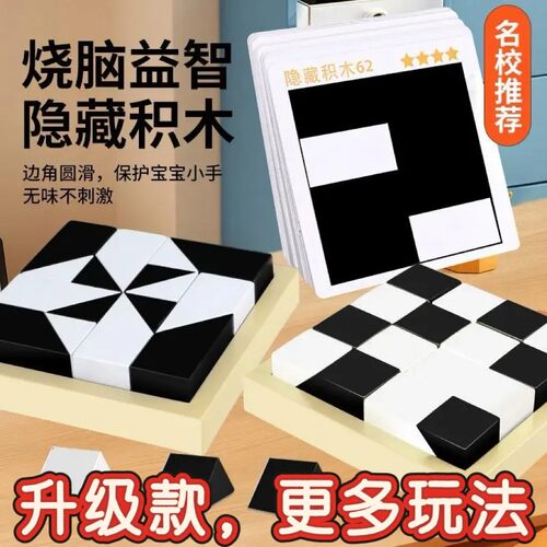 【老师推荐智力挑战】逻辑训练隐藏积木玩具开发智力益智多变拼图 - 图0