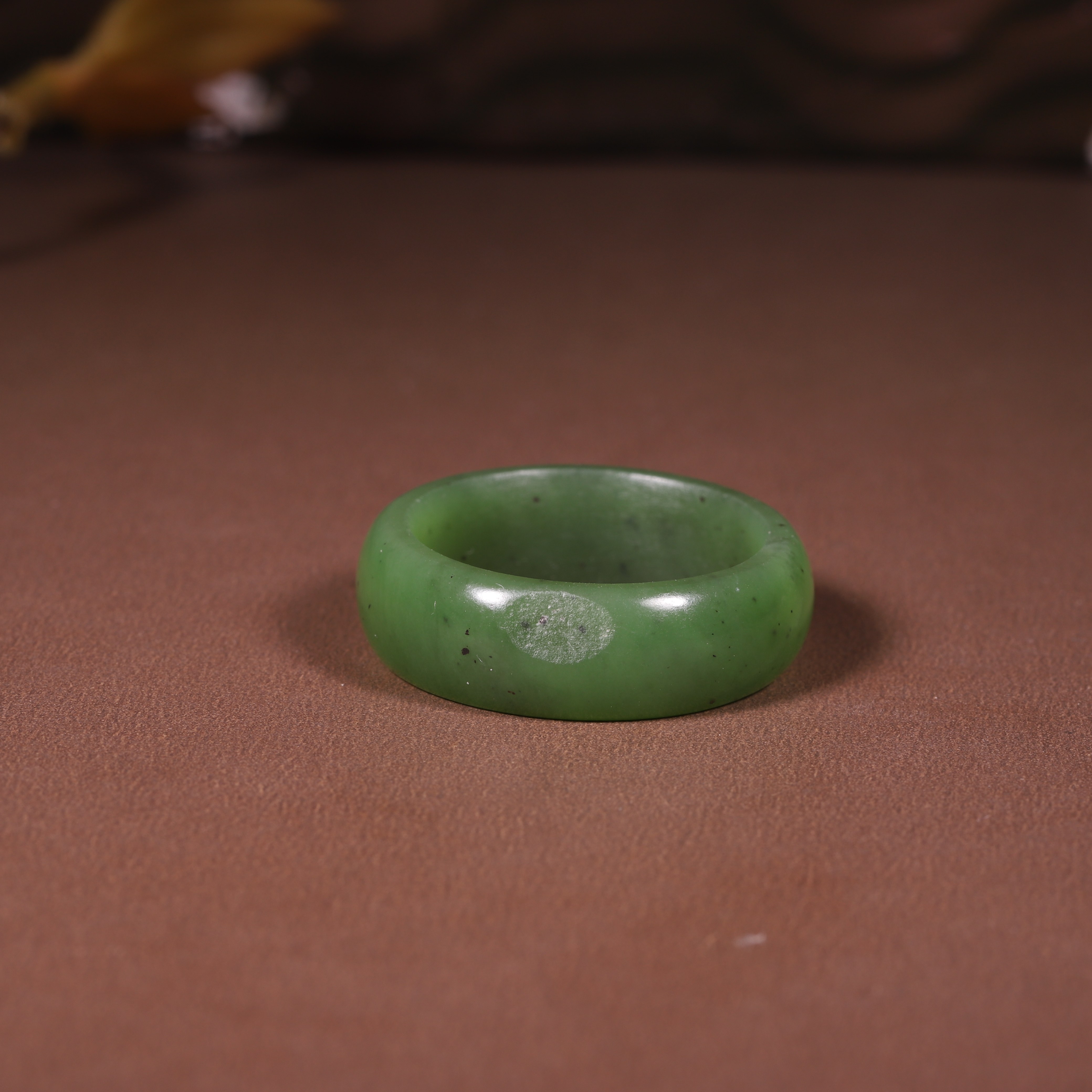 Xinjiang Hotan jade seed material jasper natural ring