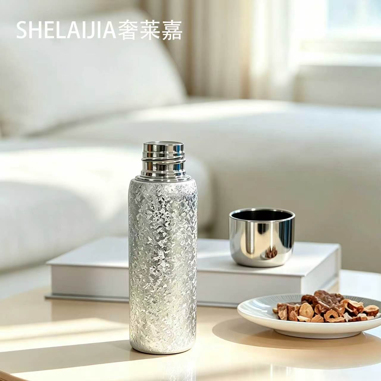 奢莱嘉纯钛磁吸盖杯保温杯双层钛水杯钛焖泡茶杯高端钛杯礼盒 礼盒礼实拍商品图