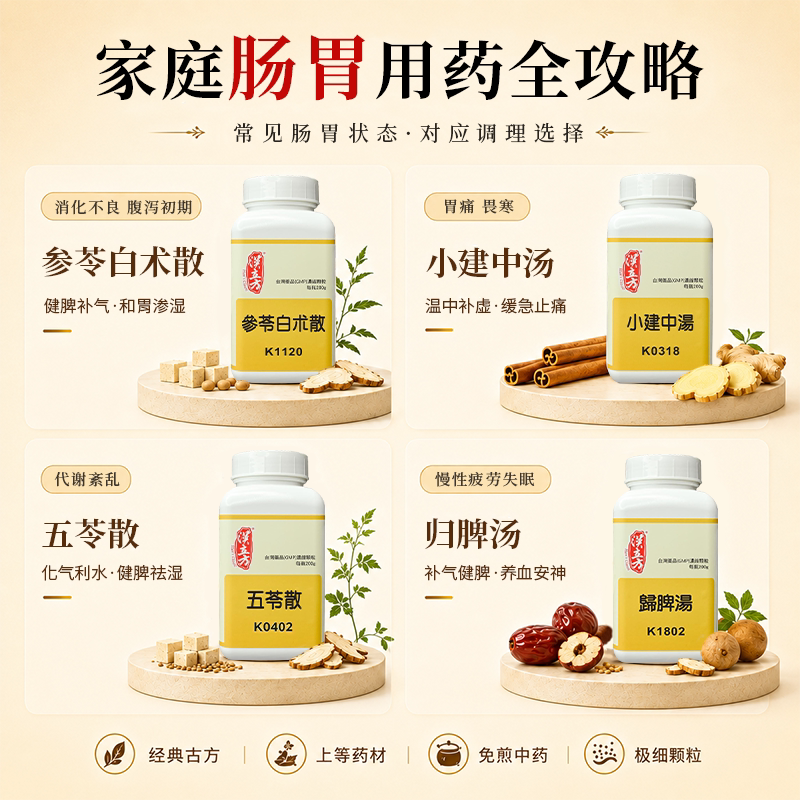【香港直邮】汉立方参苓白术散中成药颗粒五苓散小建中汤官方正品