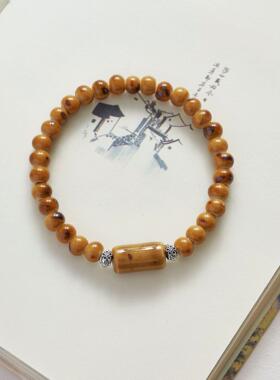 景德镇陶瓷饰品黄色斑点手串单圈手链学生女新款小巧直播摆摊货源
