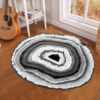 Annual ring round living room carpet imitation wood grain print bedroom bay window hanging chair floor mat bathroom floor mat