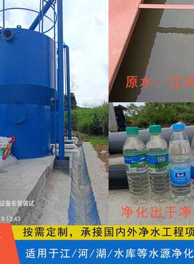 一体化净水设备湖南养猪场50吨/时碳钢河水全自动原水过滤净化器