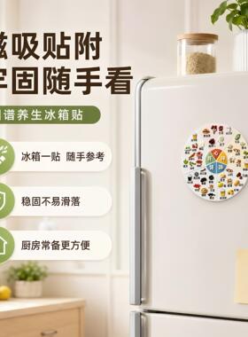 亚克力磁吸养生冰箱贴五脏六腑食疗图谱家庭生活健康科普装饰贴