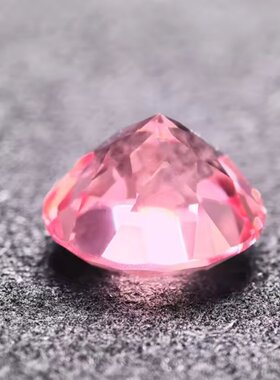 圆形摩根粉实验室培育天然切蓝宝石 戒指项链高级主石AGL证书可选