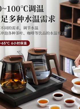 康乐纯钛双上水烟灰玻璃上水壶