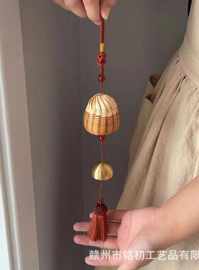 中式手工竹编流苏风铃材料包