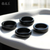 Natural Hetian jade black jade ring black jade ring