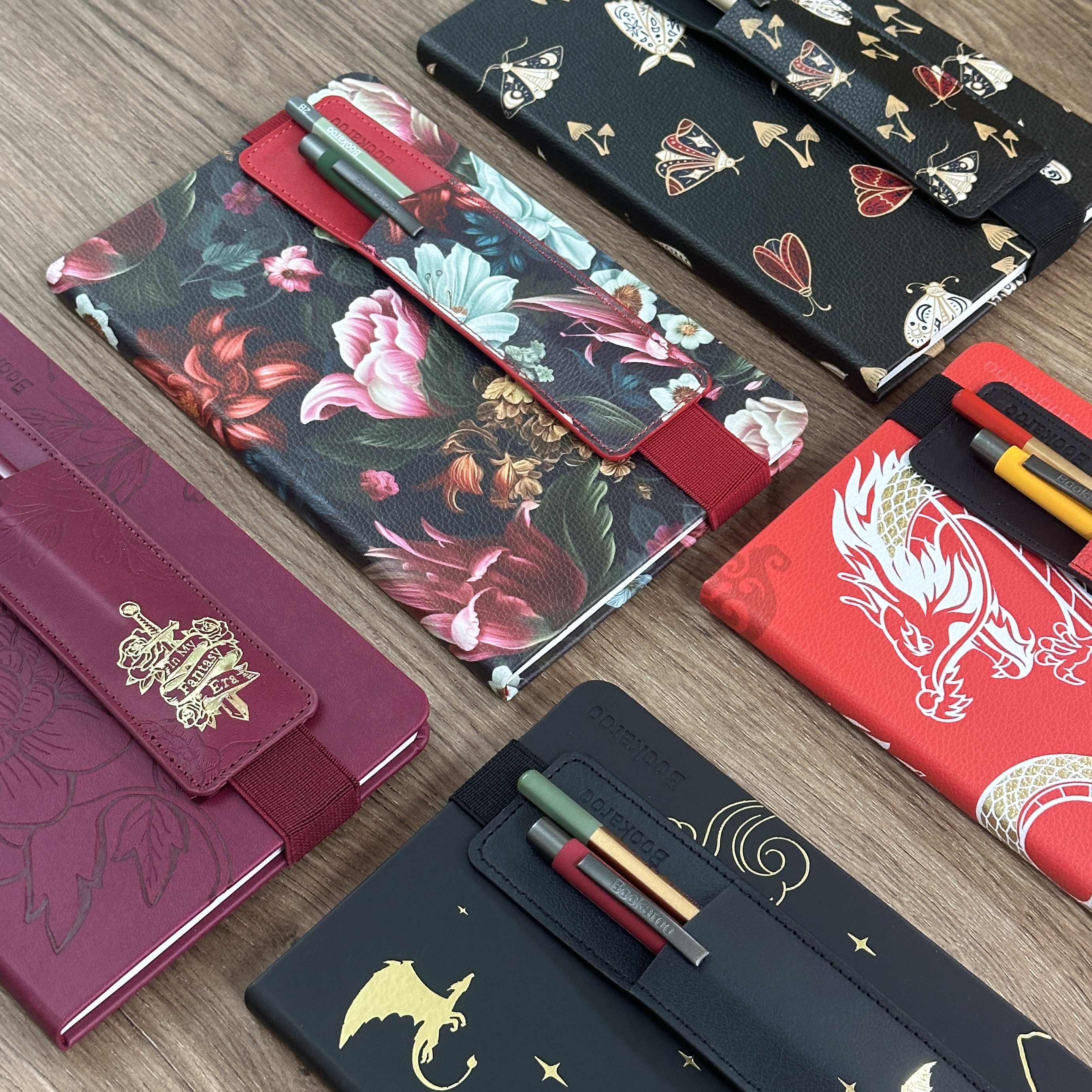 便携式读书笔袋特别版英国IF文创Bookaroo文艺风创意绑带皮质手帐 - 图2