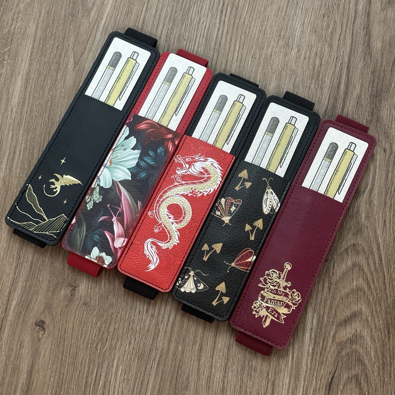 便携式读书笔袋特别版英国IF文创Bookaroo文艺风创意绑带皮质手帐 - 图0