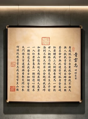 S2360新中式客厅餐厅玄关书房会客室挂画青云志5050