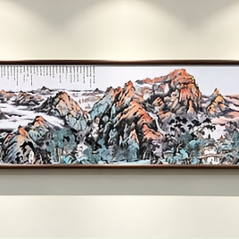 S2359新中式客厅餐厅玄关书房会客室挂画锦绣山河40120