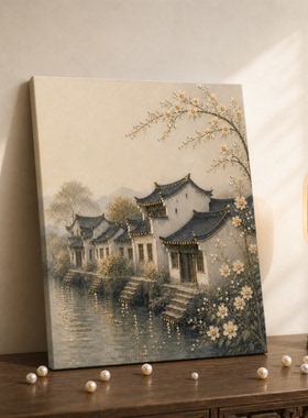【2026新款】diy荷花珍珠粘贴画