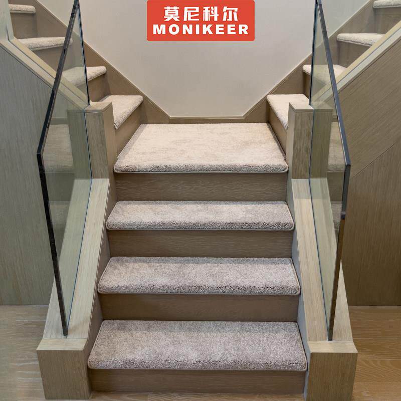 High-end thickened duplex stair step mat glue-free self-adhesive silent anti-slip stair carpet stepped stair mat