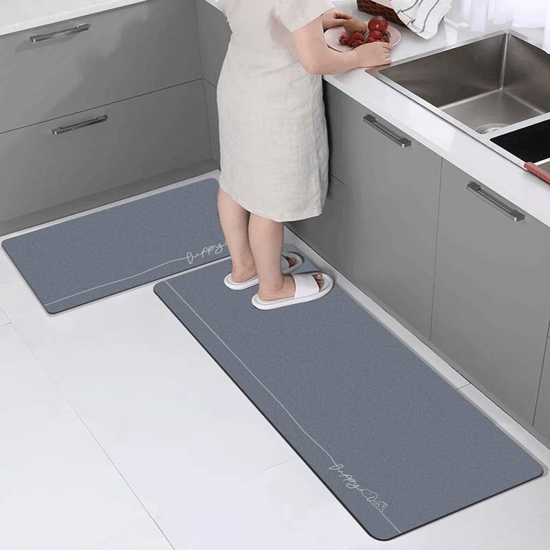 Kitchen diatom mud non-slip, water-absorbent and oil-proof floor mat