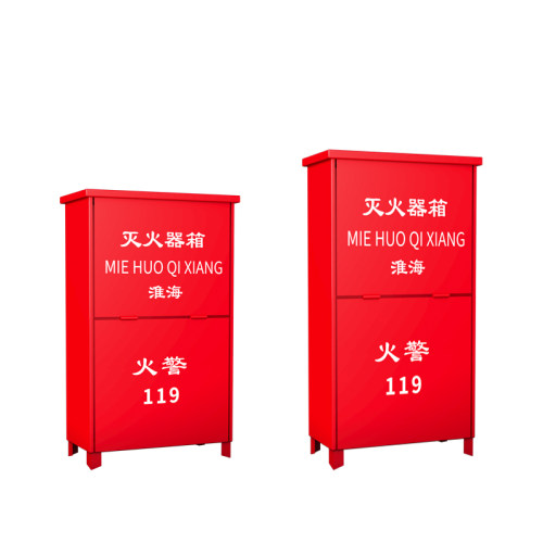 淮海灭火器箱2个装消火栓水带箱二氧化碳干粉4/5/6公斤kg不锈钢箱 - 图2