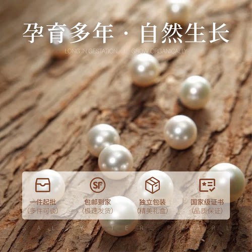 平衡木吊坠海水Akoya珍珠天然珍珠轻奢单颗项链女高级感锁骨链 - 图1