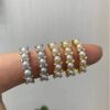 Perfect Circle Aurora Freshwater AK Pearl Five-Bead Row Ring