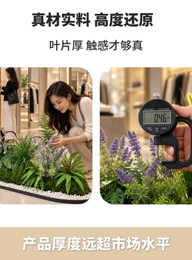 仿真绿植造景服装店橱窗装饰场景布置创意风假绿植凤尾草轻奢高级