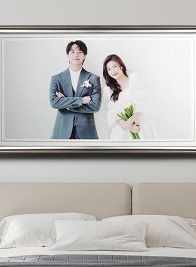 影楼高端婚纱照定制相框相册框摆台放大挂墙结婚照九件套系照片墙