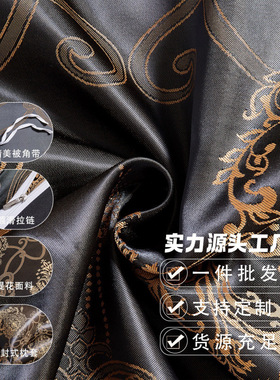 外贸跨境欧式轻奢贡缎提花羽绒被套三套件 家用床上用品套件
