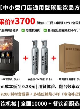 元饮可乐机商用糖浆气瓶碳酸自助饮料机苏打水果汁汉堡店冷饮厂家