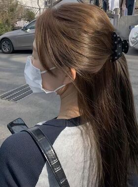 繁星镶钻鲨鱼夹爆款个性发量少半扎发夹子后脑勺发饰女高级感抓夹