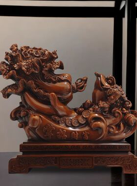 新款百财白菜摆件招财客厅酒柜玄关装饰品工艺品摆设乔迁开业礼品