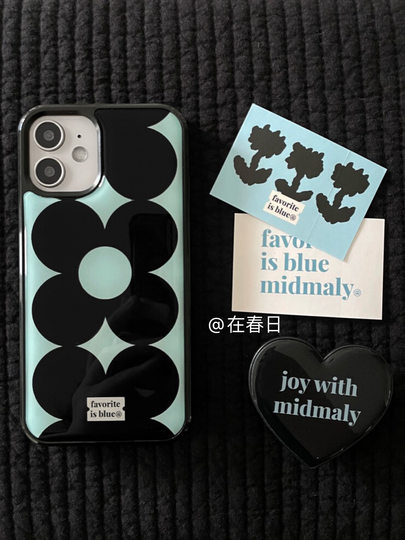 Корейская ниша ins nice simple flower black edge case мобильный телефон 14promax/13 подходит для Apple 14promax/11/13promax/12 Все включено 15pro Новая модель 16pro