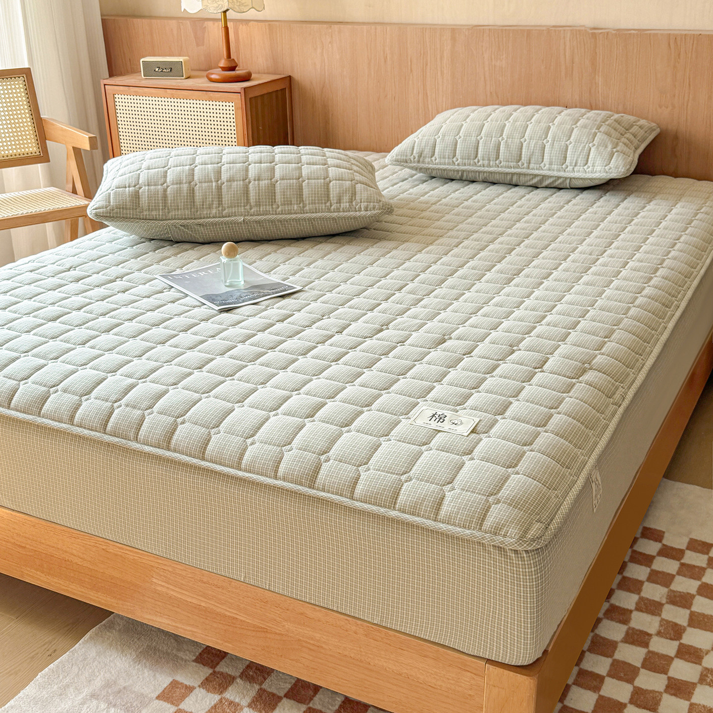 新疆纯棉棉花床笠2025新款四季通用夹棉加厚床罩a类母婴级床垫罩,淘宝优惠券,粉丝福利购,淘宝优惠卷