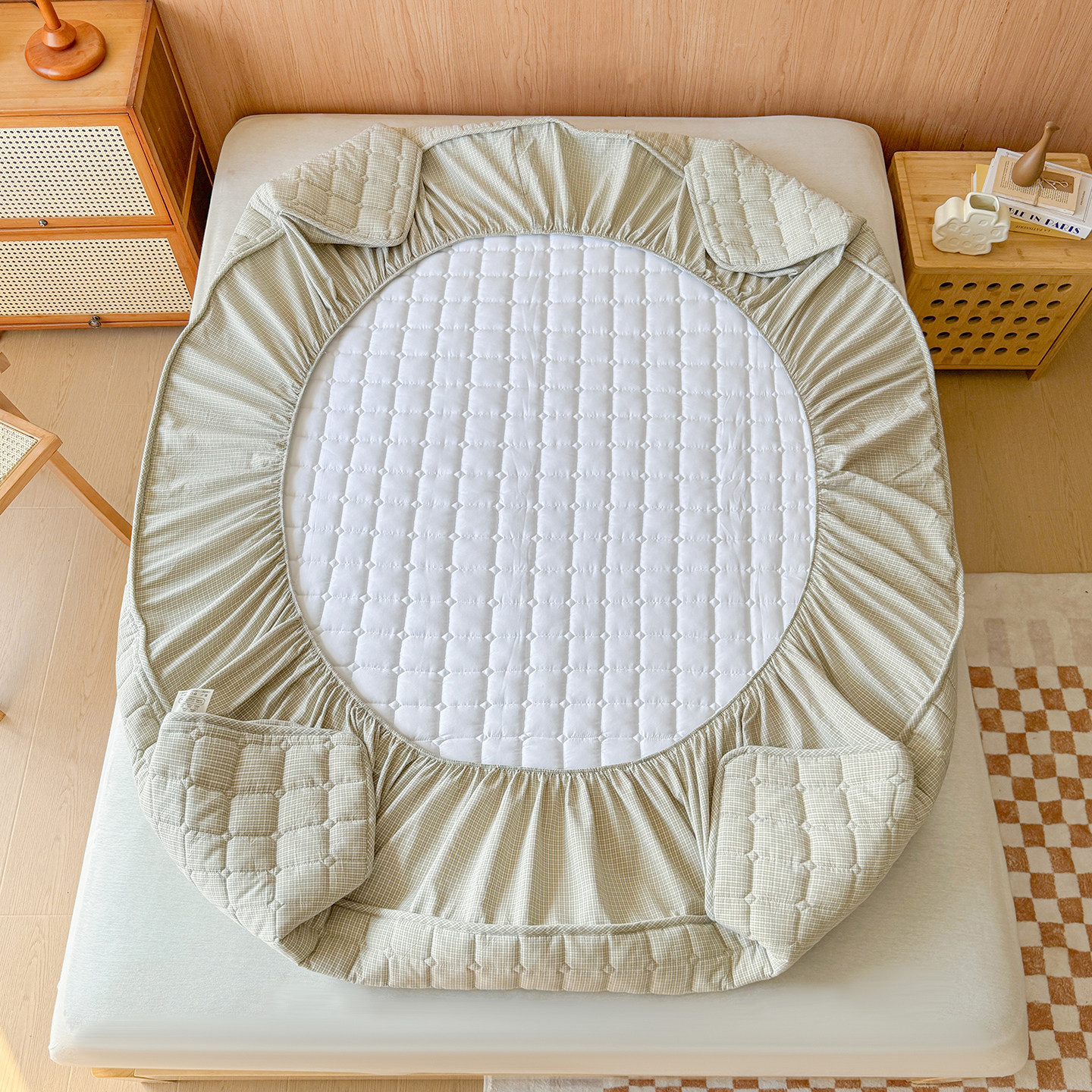 新疆纯棉棉花床笠2025新款四季通用夹棉加厚床罩a类母婴级床垫罩,淘宝优惠券,粉丝福利购,淘宝优惠卷