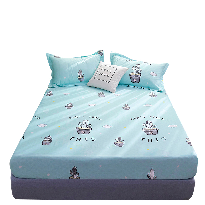 纯棉床笠款床单薄垫专用单件床罩全包防滑全棉床垫套1.5x1.9m夏天