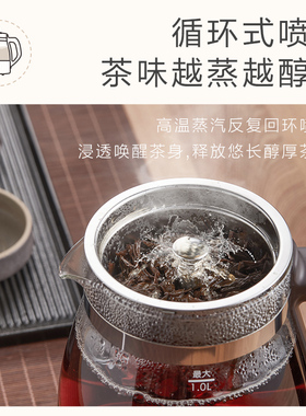 小熊器黑煮茶壶家用全自动蒸汽
