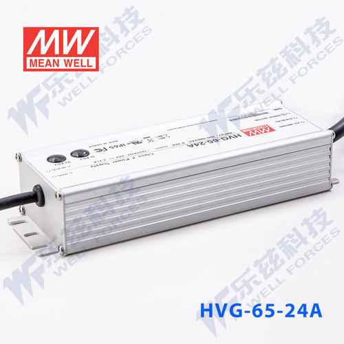 明纬24V LED电源65W HVG-65-24A 2.71A可调+24V恒压防水5年质保 - 图2