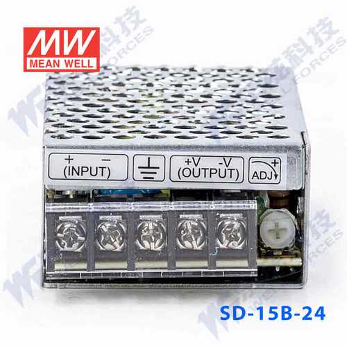 明纬24V变24V电源15W SD-15B-24 DC-DC转换2:1宽输入国际安规认证 - 图1