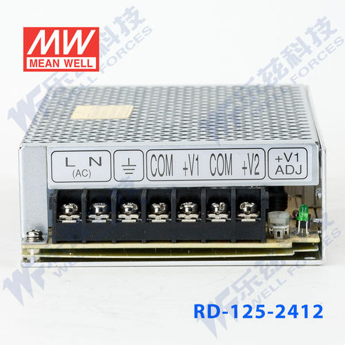 RD-125-2412明纬12V24V双路电源125W直流稳压24V3.7A+12V3.7A双组-图1
