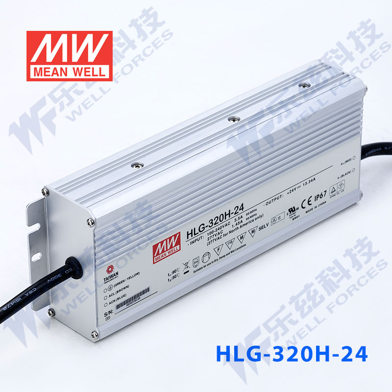 HLG-320H-24台湾明纬320W24V防水LED电源13.34A基本型路灯亮化 - 图1